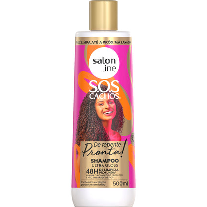 SALON LINE - S.O.S Curls Ready-to-Go Ultra Gloss Shampoo 500ml