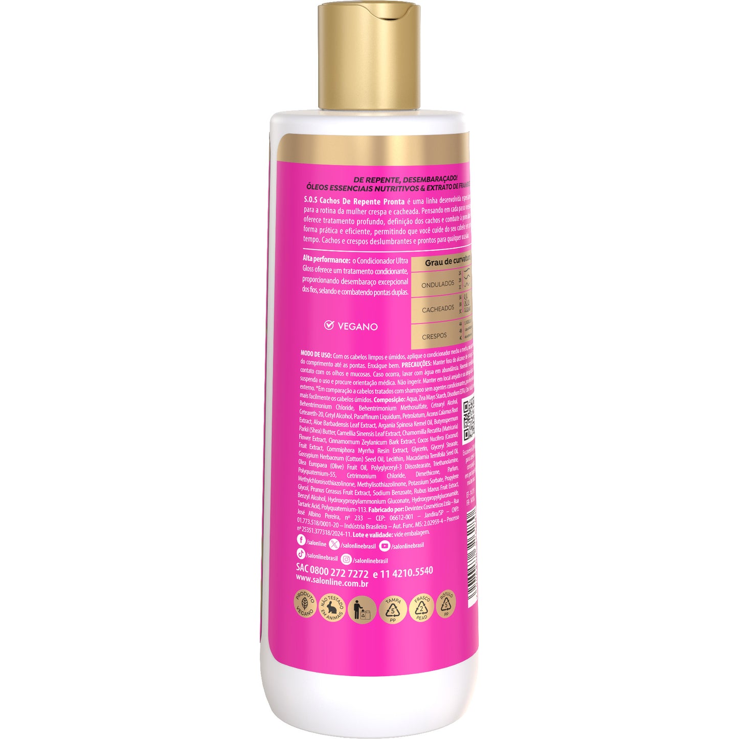 SALON LINE - S.O.S Curls Ready-to-Go Ultra Gloss Conditioner 500ml