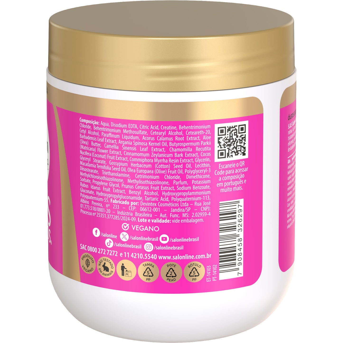 SALON LINE - S.O.S Curls Ready-to-Go Anti-Frizz Conditioning Mask 500g