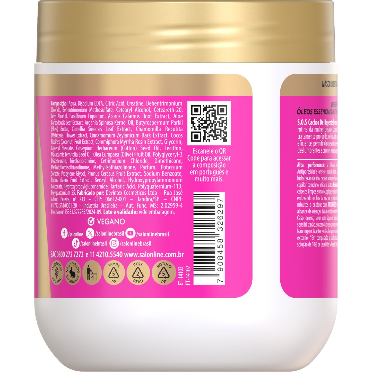 SALON LINE - S.O.S Curls Ready-to-Go Anti-Frizz Conditioning Mask 500g