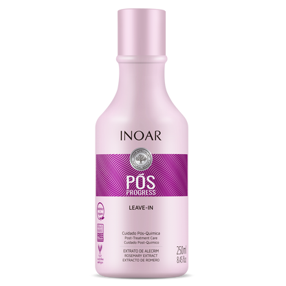 Inoar Pos Progress Shampoo, Conditioner & Leave-in Kit - After Smoothing/Keratin treatment