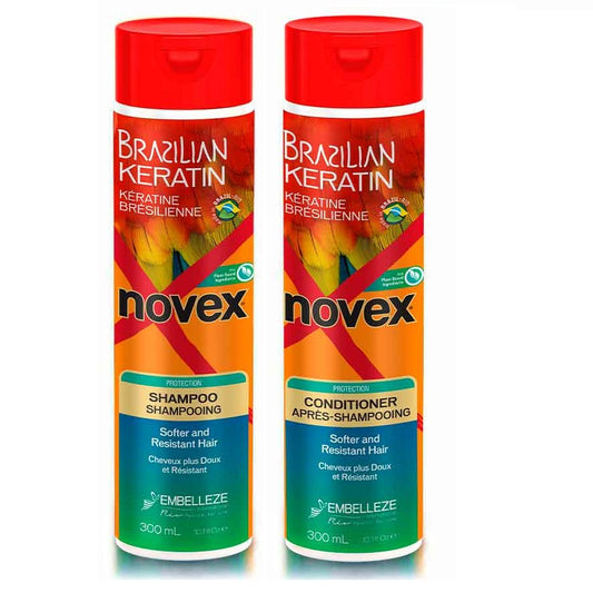 Novex Brazilian Keratin Shampoo & Conditioner Kit (10.1oz/300ml x 2)