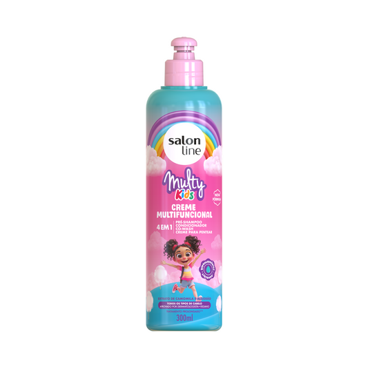 SALON LINE - Multy Kids Multifunctional Hair Cream, Hair Conditioner, Pre-Shampoo, Co-Wash, Combing Cream 300ml