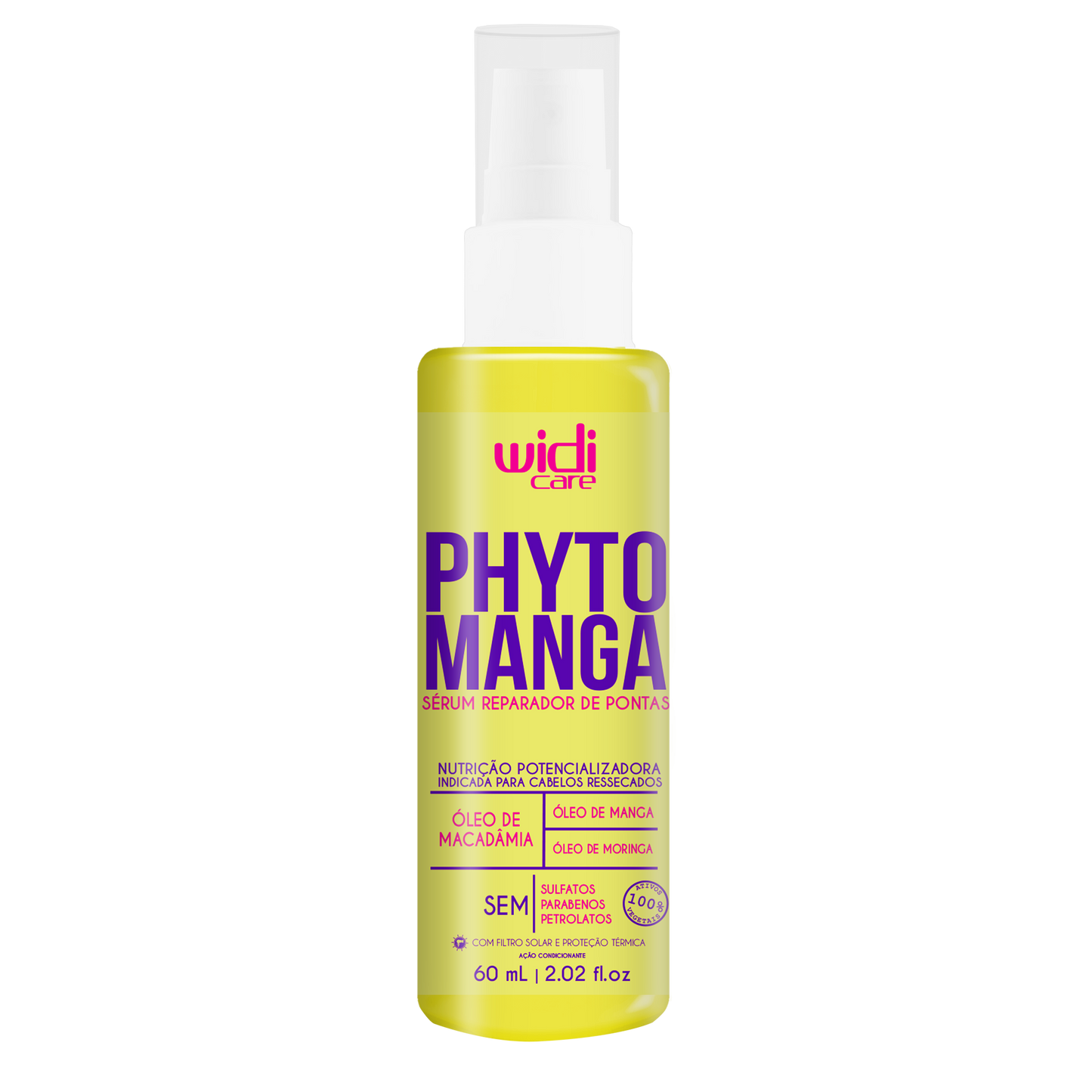 WIDI CARE - Phytomanga Split-End Repair Serum - Anti-Frizz, Shine Enhancer, Thermal & UV Protection, 60ml