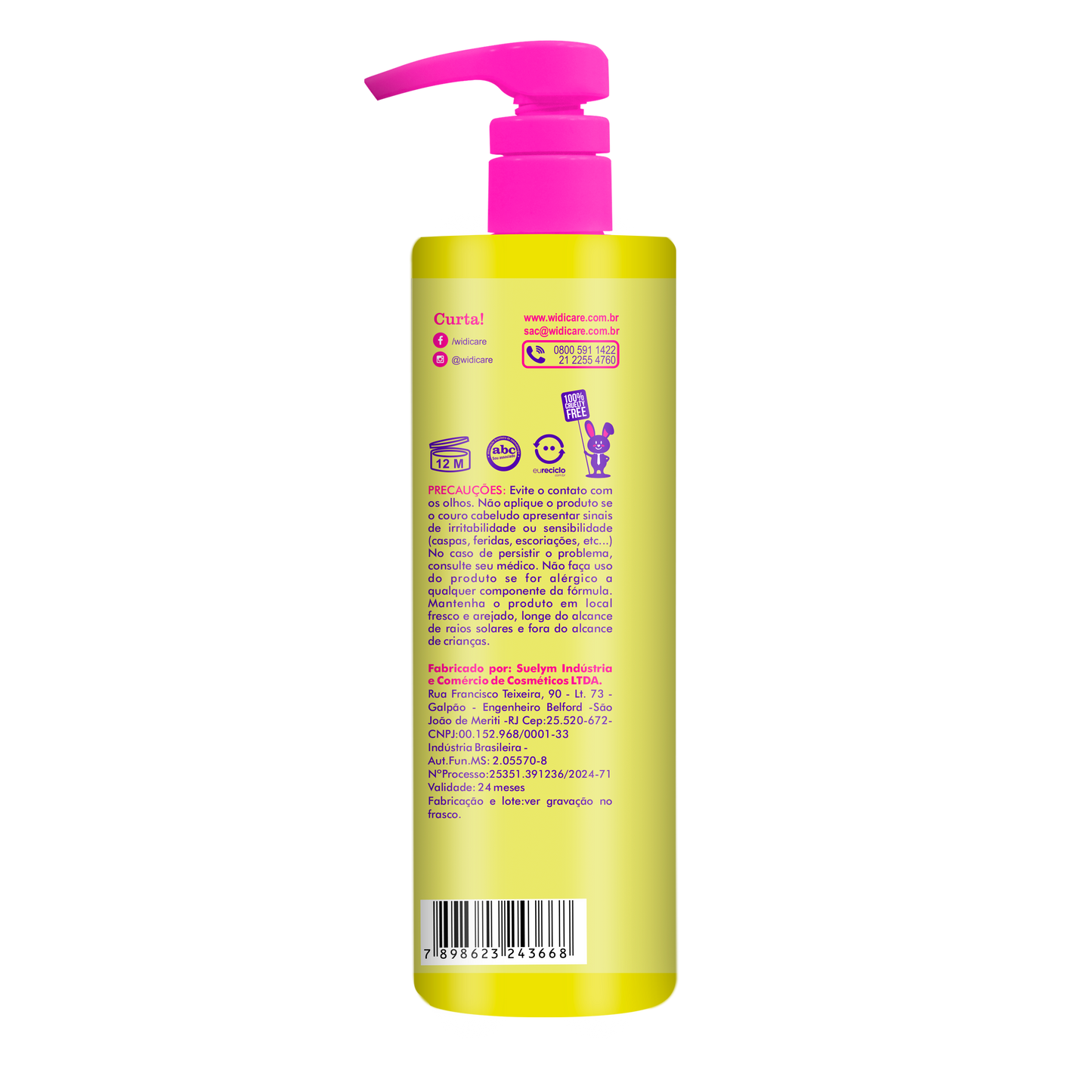 WIDI CARE - PhytoManga Curvature Shampoo - Ultra Nutritive, Frizz Control, and Shine Enhancing - 500ml