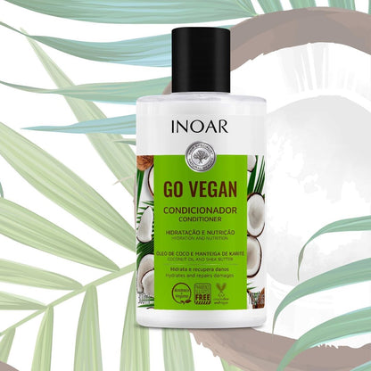 INOAR Go Vegan Hydration And Nutrition Kit - Shampoo, Conditioner and Hair Mask