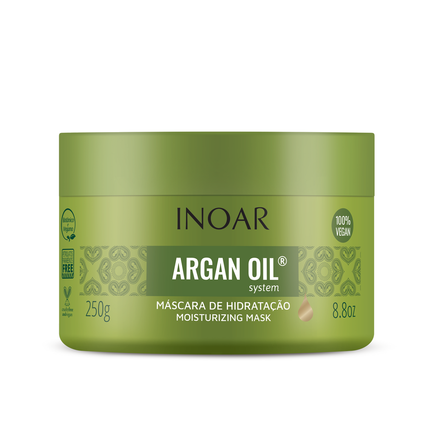 Inoar Argan Oil Hair Mask - Deep Conditioning And Moisturizing Essential Oil Hair Mask 8.8oz/250g